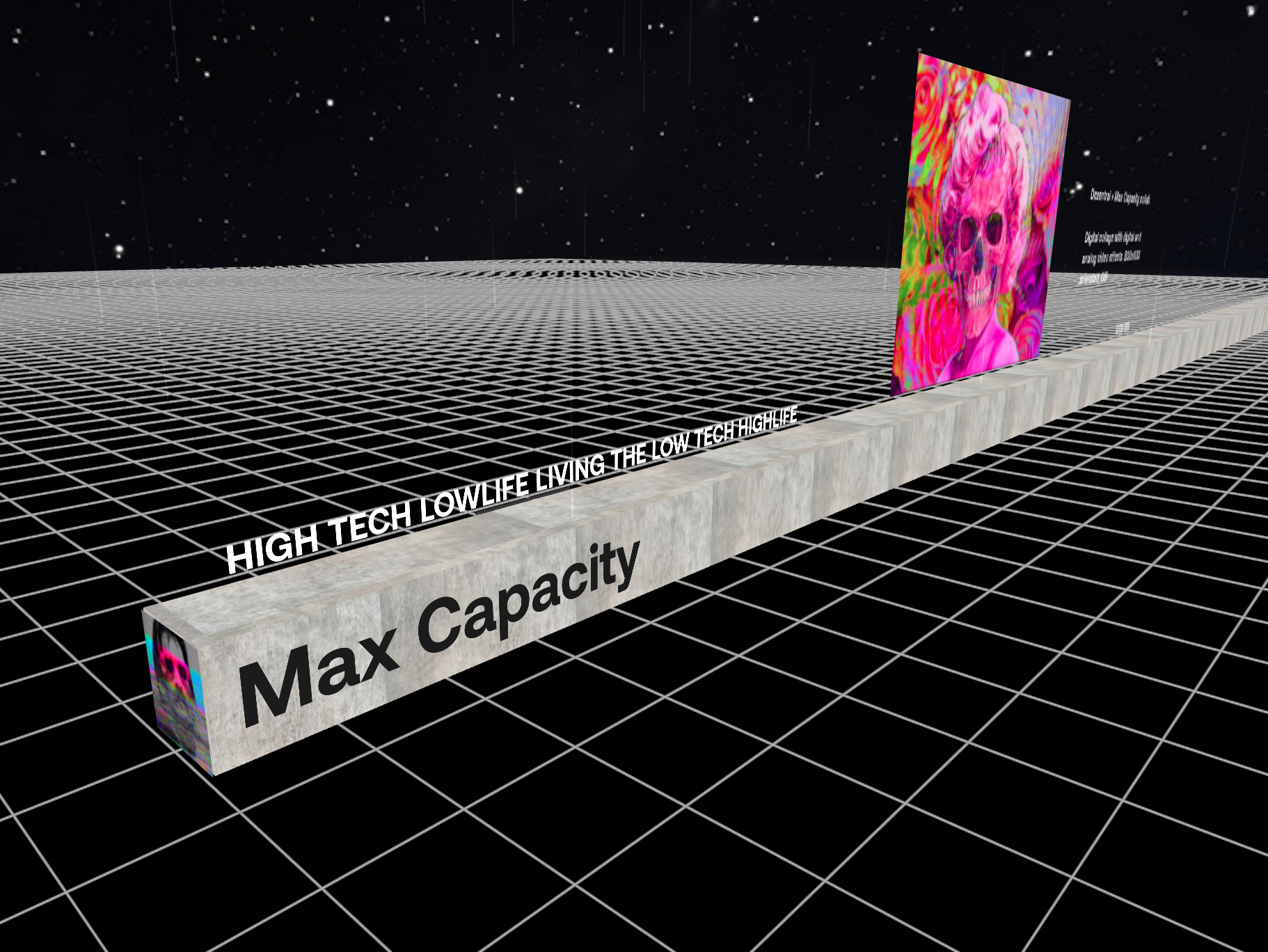 Max Capacity makes grunge-inflected glitch art from obsolete tech and internet detritus, with genuine technical depth since 2008.